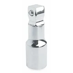 This 3/8" drive hand socket extension has a 1 3/4" overall length with 3/8" input and output drive sizes. The standard type extension is used to reach recessed fasteners in mechanical assembly and repair tasks. Its chrome finish provides corrosion resistance for general workshop environments.