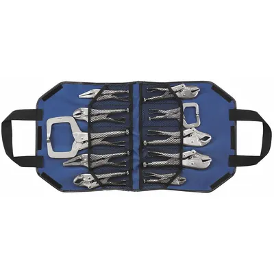 IRWIN Locking Plier and C-Clamp Set: Curved, 5 in_6 in_7 in_9 in_10 in_11 in Overall Lg - Locking Pliers Sets