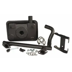 This muffler kit is a replacement exhaust component for Kohler CH18-23 series engines. It reduces engine noise and directs exhaust gases away from the operator. Suitable for use on lawn tractors, generators, and industrial equipment.