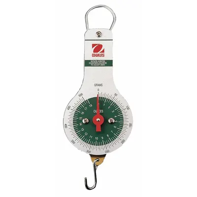 OHAUS Mechanical Hanging Scale: g, 200 g, Analog Dial - Mechanical Hanging Scales