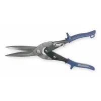WESTWARD Metal Cutting Snip: Straight, 11 1/2 in Overall Lg, 3 in Cutting Lg, Steel, Plastic, Metal