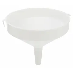 General Purpose Lab Funnel, HDPE, 6 L, 327.6 mm Overall Length, 35 mm Stem Diameter, 127 mm Stem Length, White