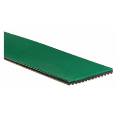 V-ribbed belt with K belt trade size, 57 in effective length, and aramid reinforcing cord. Suitable for industrial power transmission applications such as HVAC, material handling, and pump drives.