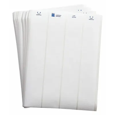 BRADY Wraparound Label: 1/4 in x 1 7/8 in, Polyester, White - Brady Precut Label Sheets