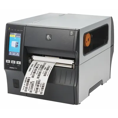 ZEBRA Industrial Printer: 6.6 in Max. Print Wd, Tear Off Dispensing, Wired - RFID Barcode Industrial Label Printers