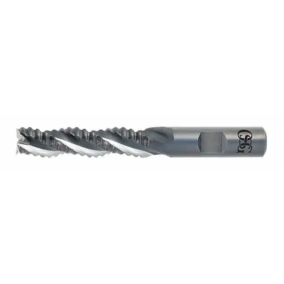 OSG Cobalt Roughing End Mill: 3 Flute, 1-1/2" Mill Dia, 2" LOC, 4-1/2" OAL - Cobalt Roughing End Mills for Nonferrous Materials