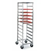 LAKESIDE Pan and Tray Rack: 11 Slots, 5 in Betw Shelves, 300 lb Capac, 21 in Wd, 62 1/2 in Ht, Gray (MPN 182)