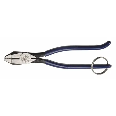 KLEIN TOOLS Iron Workers Plier: Flat, 9 1/4 in Overall Lg, 1 1/4 in Jaw Lg, 1 1/4 in Jaw Wd - Standard Ironworker's Pliers