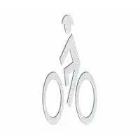RAE Preformed Thermoplastic Pavement Markings: Bike Man, White, 4 ft Lg, 2 ft Wd (MPN PR-TH-3574)