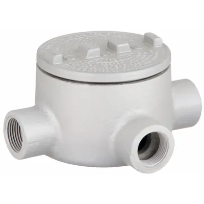 APPLETON ELECTRIC Conduit Outlet Body: Aluminum, GR, 3/4 in Trade Size, X Body - X, XAT and XTF Round Body - Cross Type