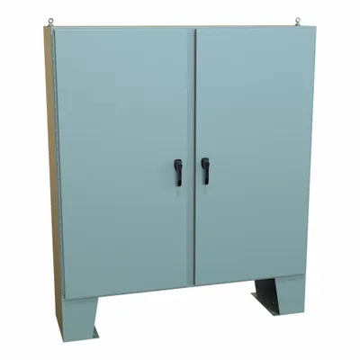 HAMMOND Electrical Enclosure: Steel, 72 in x 72 in x 19 in, NEMA 12/13/3R/4, w/Panel - Steel Washdown Enclosures