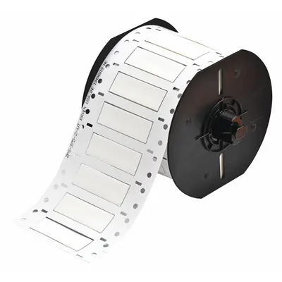 BRADY Sleeve Label: 3/8 in x 2 in, Polyolefin, White (Matte) - Brady Precut Sleeve Label Rolls