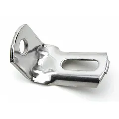 L-shaped bracket designed for mounting or positioning vehicle mirrors. Suitable for use in fleet and vehicle maintenance applications where a right-angle support is required.