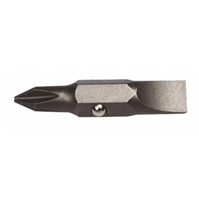 KLEIN TOOLS Double Ended Driver Bit: Imperial, Hand, #1 – Phillips Bit Size and Type Side 1 - Double-Ended Driver Bits
