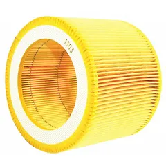 Paper air filter replacement element with 3.12 in overall height and 2 11/16 in inside diameter. Designed to remove particulates from compressed air lines, protecting downstream pneumatic tools and equipment in industrial maintenance and manufacturing applications.