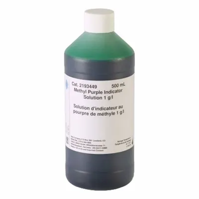 HACH Methyl Purple Indicator Solution: 500 mL Volume, 57-55-6, Solution, 2193449 - Additional Calibration Solutions & Standards
