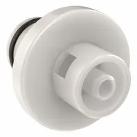 Quick Connection Insert: Insert, 1/16 in ID Size, Barbed x Barbed, Acetal, White (MPN PMC2201)