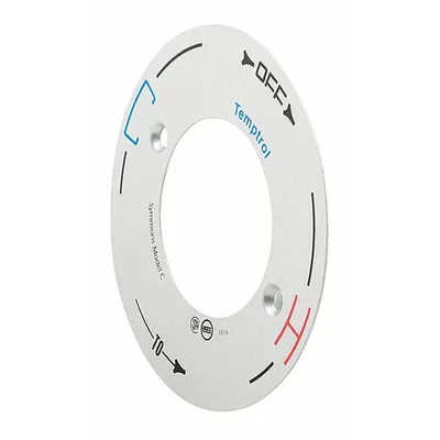 SYMMONS T-29C Faucet Temperature Indicator Decal, Chrome Finish - Trim Parts & Decals for Bathtubs & Showers