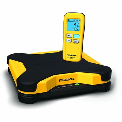 FIELDPIECE Charging Scale: 252 lb Max, Wireless Handset Display - Wireless Electronic Refrigerant Scales
