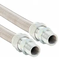 Gas Connector: 1/2 in Hose Inside Dia., 5 ft Hose Lg, 93,200 BTU Capacity, Silver, FNPT x FNPT (MPN 30-3131-60)