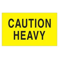 Caution Heavy Label: Caution - Heavy, 3 in x 5 in, Yellow (MPN DL2101)