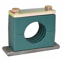 ZSI Vibration-Dampening Beta Clamp: Ribbed Bore, Steel Clamp, Polypropylene Cushion, For 1 Lines (MPN H7056S)