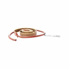 Silicone rubber heating tape with moisture-resistant construction, 10 ft overall length, 1 in width, and 1/8 in thickness. Designed for freeze protection and process temperature maintenance on glass and metal surfaces. Requires an external controller (not included). Grounded wire included.