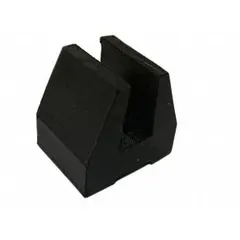 Rubber foot accessory for molded fiberglass grating. Provides a non-slip base for grating installations. Maximum height 1 1/2 inches. Suitable for industrial environments such as chemical plants, water treatment, and marine applications.