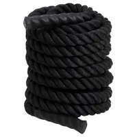 This 40 ft training rope features two handles and is constructed from polyester with PVC coating. Suitable for battle rope exercises and conditioning workouts in fitness facilities and athletic training environments