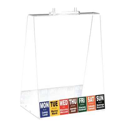 DAYMARK Bag Dispenser: 12 1/2 in Wd, 15 1/2 in Dp, 10 in Ht, Acrylic, 2,000 Bags - Retail Bag Stands
