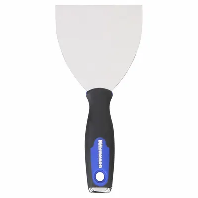 WESTWARD Scraper: Bld. Mat. Carbon Steel, Hdl. Mat. Polypropylene/TPR/Steel, Flex - Standard Scrapers