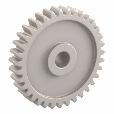 KHK GEARS Spur Gear: Module m 1, 35 Teeth, 6 mm Bore Dia, Duracon, 20° Pressure Angle - Metric Spur Gears with Standard Hub