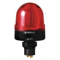WERMA Warning Light: Red, Xenon, M22 Thread, 24V DC, 2 1/4 in Overall Dia, 4 1/16 in Overall Ht (MPN 20810055)