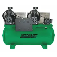 SPEEDAIRE Electric Air Compressor: 5 hp, 2 Stage, Horizontal, 120 gal, 33.2 cfm, 175 psi, Base Model