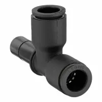 LEGRIS Push-Fit Tee Fitting: 8 mm OD x 8 mm OD x 10 mm OD Size, Polymer, 2 3/16 in Overall Lg, Black (MPN 3183 08 10)