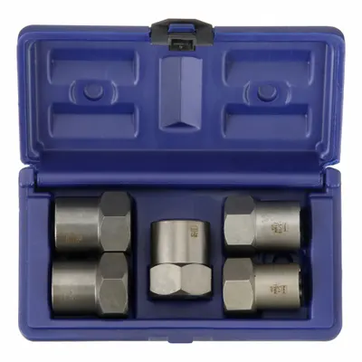 IRWIN Screw Extractor Set: 1/2 in Drive Size, 3/4 in to 1 in Socket Size Range - 3/8" Drive Bolt Extraction Socket Sets