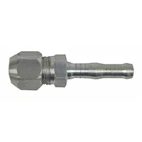 Compression union adapter for connecting or repairing compressed air or fluid lines in pneumatic and hydraulic systems. Provides a leak-tight seal for use in fleet vehicle maintenance, service trucks, workshops, and industrial vehicles