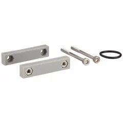 Nylon mounting bracket for securing modular components in pneumatic and fluid handling systems. Provides stable positioning for pumps, valves, and accessories in industrial environments.