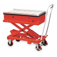 DAYTON Scissor Lift Table: 990 lb Load Capacity, 40 in L x 20 in W, 46 3/4 in Max Lifting Ht, Steel