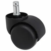 BOSS Stem Caster: Swivel, No Brake, 2 in Wheel Dia., 55 mm Wheel Wd, 2 1/2 in Mounting Ht, 5 PK (MPN TU016)