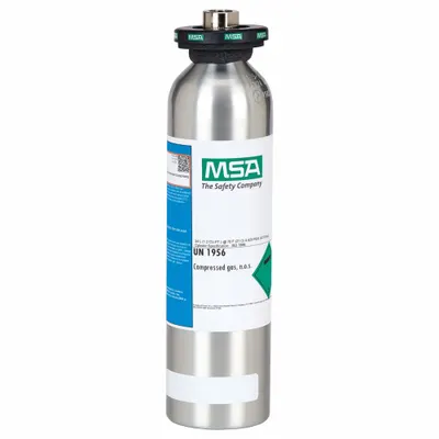 MSA Calibration Gas: Air, +/-5% Accuracy, C4H8, Calibration Gas, 34 L Cylinder Capacity - Calibration Gases for Portable Gas Detectors