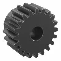 Spur Gear: Module m 2, 20 Teeth, 12 mm Bore Dia, Black Oxide Coated Carbon Steel, 20° Pressure Angle (MPN SS2-20)