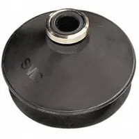 SMC Vacuum Pad: Flat with Ribs, w/o Adapter, 50 mm Pad Dia, Food Grade Silicone Rubber, White (MPN ZP50CS)