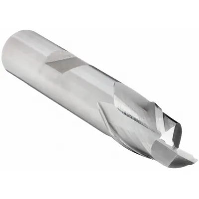 OSG Square End Mill: Cobalt, TiN Coated, 2 Flute, 3/8" Mill Dia, 9/16" LOC - General Purpose Cobalt Square End Mills