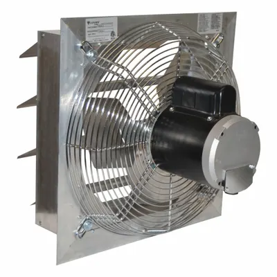 CANARM Exhaust Fan: 14 in Blade, 1 Speed, 1/3 hp, Totally Enclosed Air Over, 2,170 cfm - Standard Shutter-Mount Exhaust Fans