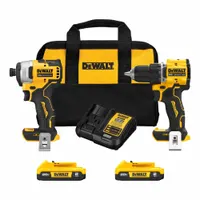 DEWALT DEWALT ATOMIC 20V MAX Brushless Compact Drill/Driver and Impact Driver Combo Kit: 2 Tools (MPN DCK225D2)