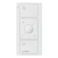 LUTRON Wireless Fan Remote Control: 3 Buttons, Battery, Caseta, White, PJ2-3BRL-GWH-F01