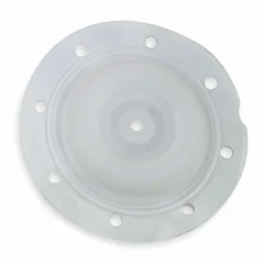This Buna-N (nitrile) diaphragm is a replacement part for ARO diaphragm pumps. It provides reliable sealing and pumping action in industrial fluid handling applications such as transferring water, oils, and mild chemicals.