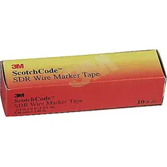 Replacement roll for wire marker dispensers, providing 576 black-on-white polyester film labels with legend K per 50-pack. Rated for continuous use from -40°F to 250°F, suitable for identifying wires, cables, and terminals in industrial electrical and maintenance settings.