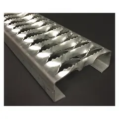 APPROVED VENDOR Ladder Tread Channel, Serrated, Steel, MPN 3221512-10